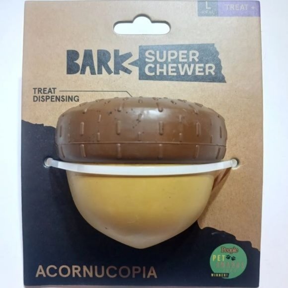 Bark Acorn Super Chewer Treat Dispenser Dog Toy Size Large 50+lb Acorncopia - Picture 1 of 9